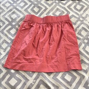 ❤️ 6 for 20 ❤️ J. Crew Pink A-Line Smocked Mini Skirt sz 0